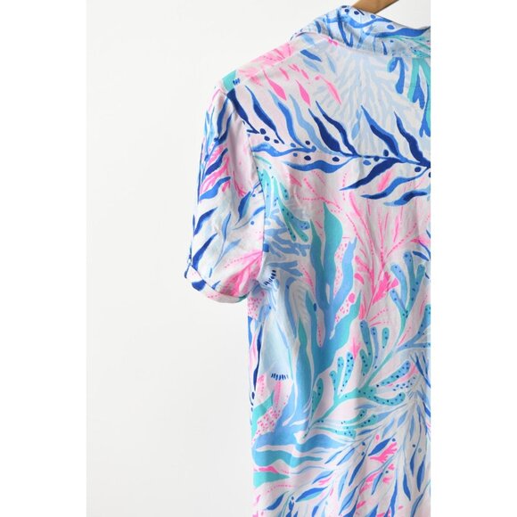 Lilly Pulitzer Women's 3/4 Sleeve Blue Pink Floral Pattern Dress Size S - Picture 8 of 11